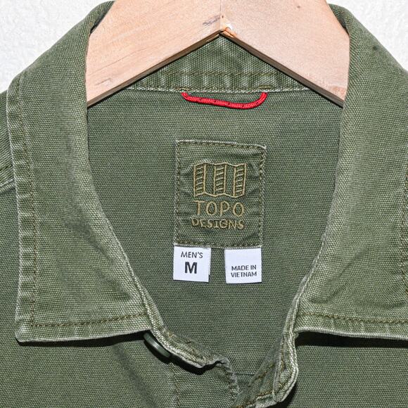 TOPO Designs Men's Short Sleeve Button up Shirt Organic Cotton Size Medium - Picture 3 of 7